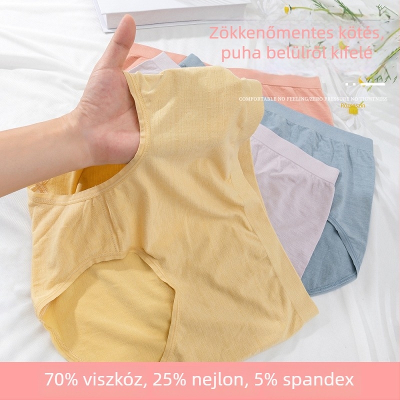 Pluszméretű női seamless alsónemű, magas derék, hasi formázás, lélegző, vékony nyári modell