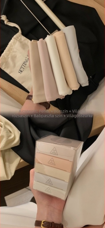 Női Ice Silk nejlon alsónemű, középmagas derekú, egyszínű, lélegző