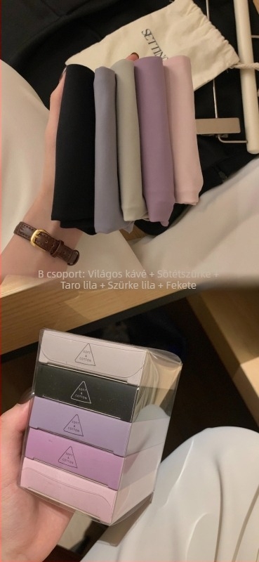 Női Ice Silk nejlon alsónemű, középmagas derekú, egyszínű, lélegző