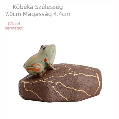 Lila agyagból készült tea-pet vízpermettel, kreatív mini tea-pet, tea-játék és tea asztali dekoráció
