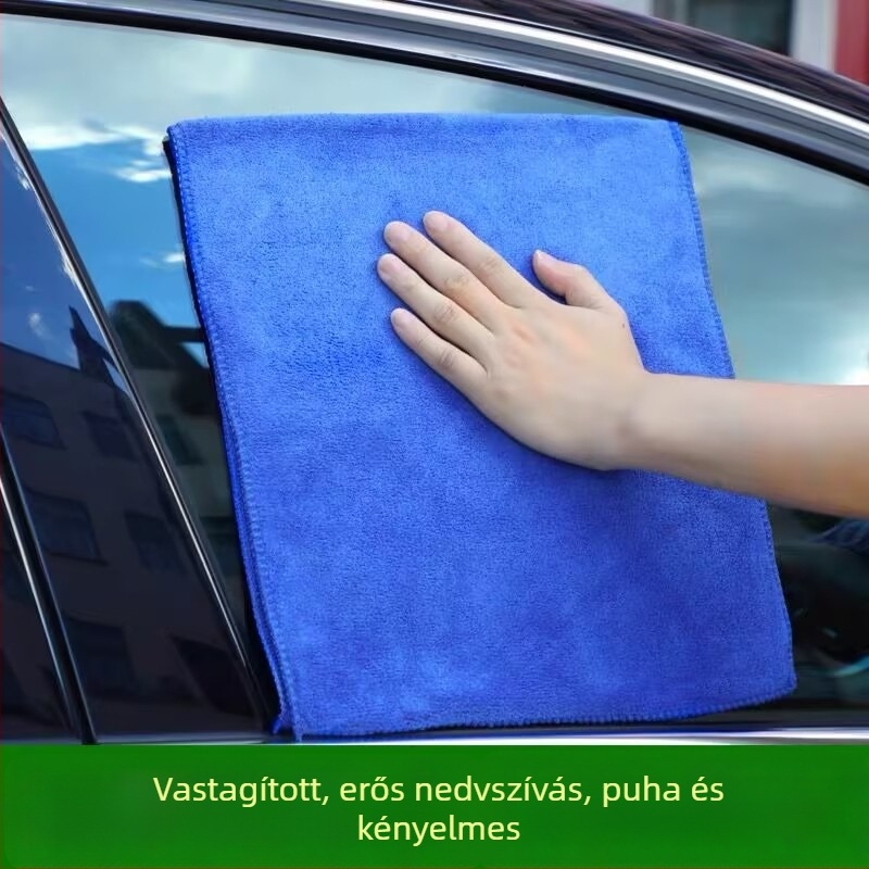 Mikroszálas autómosó kendő – nagy méretű, szöszmentes, kiváló nedvszívó, belső tisztításához, vastagított