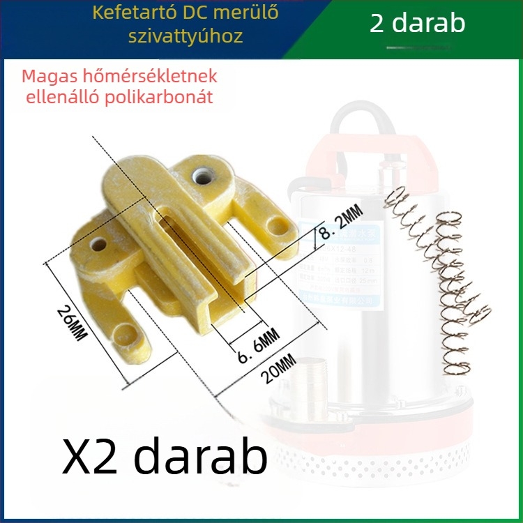 DC merülőpumpa magas szén-karbon kefetartóval, 12V–72V, teljes motorkiegészítő készlet, univerzális grafit kefék