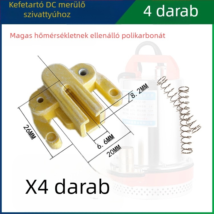 DC merülőpumpa magas szén-karbon kefetartóval, 12V–72V, teljes motorkiegészítő készlet, univerzális grafit kefék