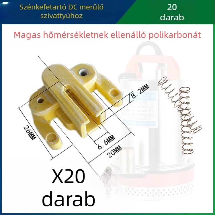 DC merülőpumpa magas szén-karbon kefetartóval, 12V–72V, teljes motorkiegészítő készlet, univerzális grafit kefék