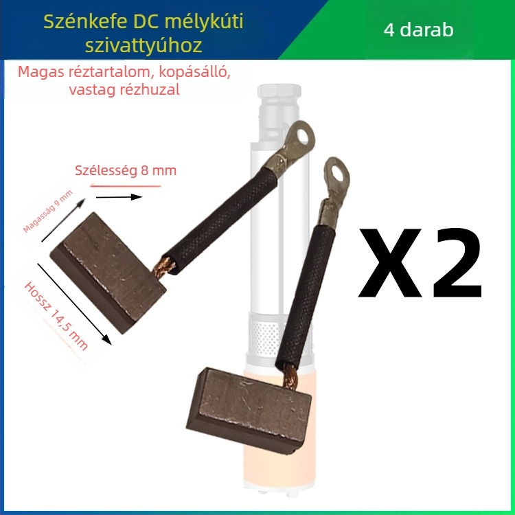 DC merülőpumpa magas szén-karbon kefetartóval, 12V–72V, teljes motorkiegészítő készlet, univerzális grafit kefék