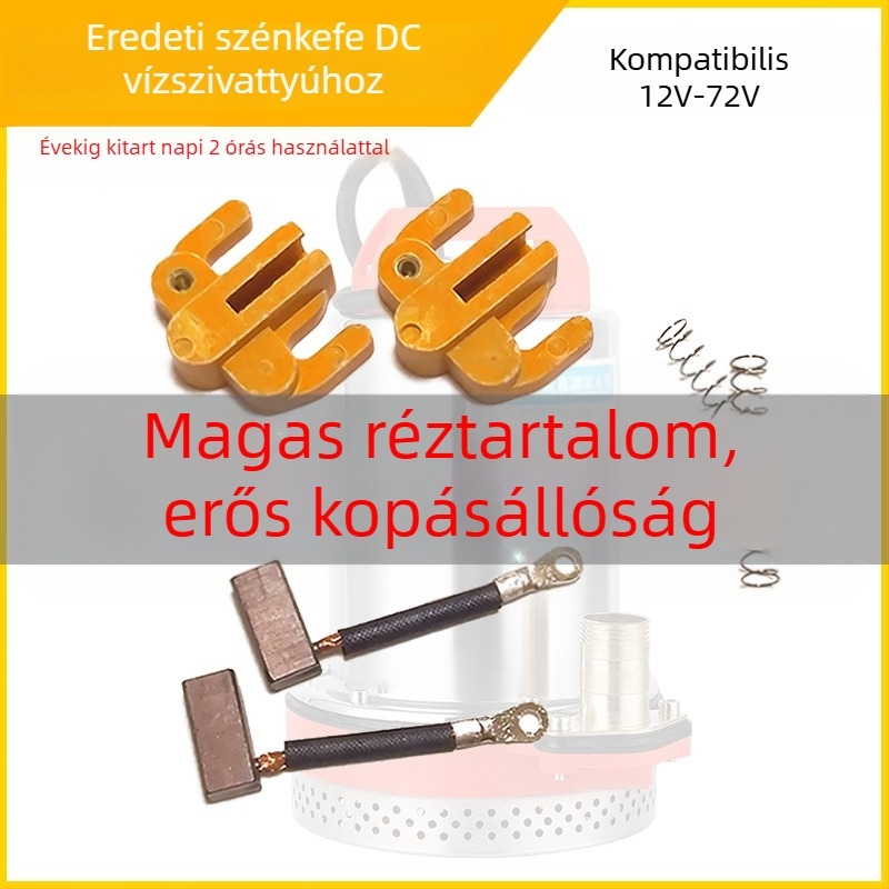 DC merülőpumpa magas szén-karbon kefetartóval, 12V–72V, teljes motorkiegészítő készlet, univerzális grafit kefék