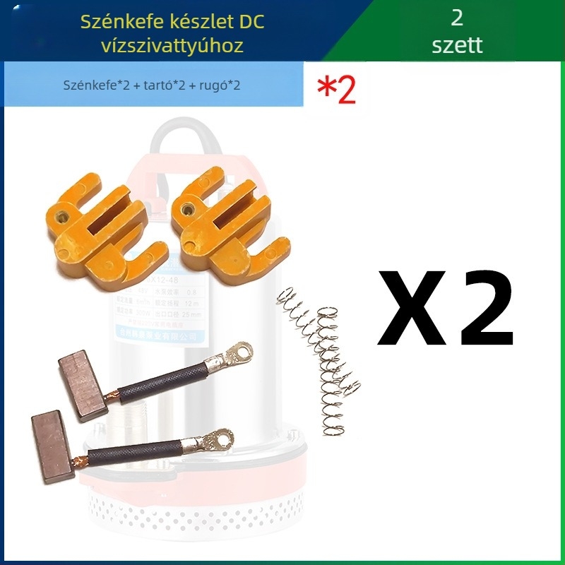 DC merülőpumpa magas szén-karbon kefetartóval, 12V–72V, teljes motorkiegészítő készlet, univerzális grafit kefék