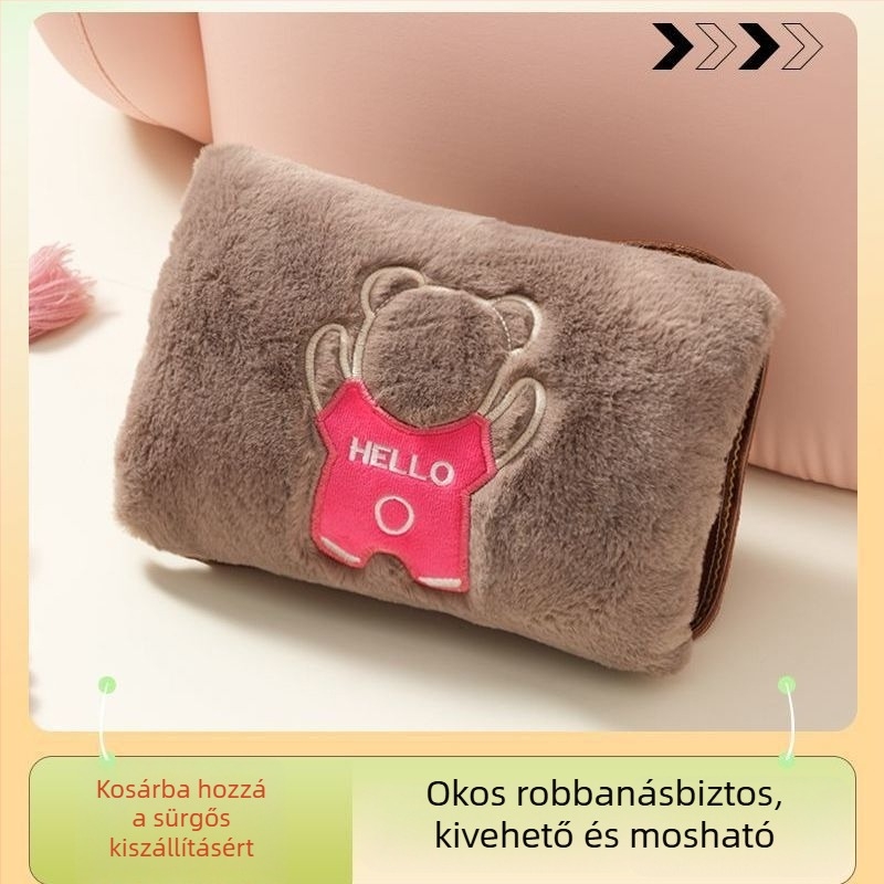 Tölthető elektromos kézmelegítő kivehető, mosható melegítőtáskával, robbanásbiztos kialakítású