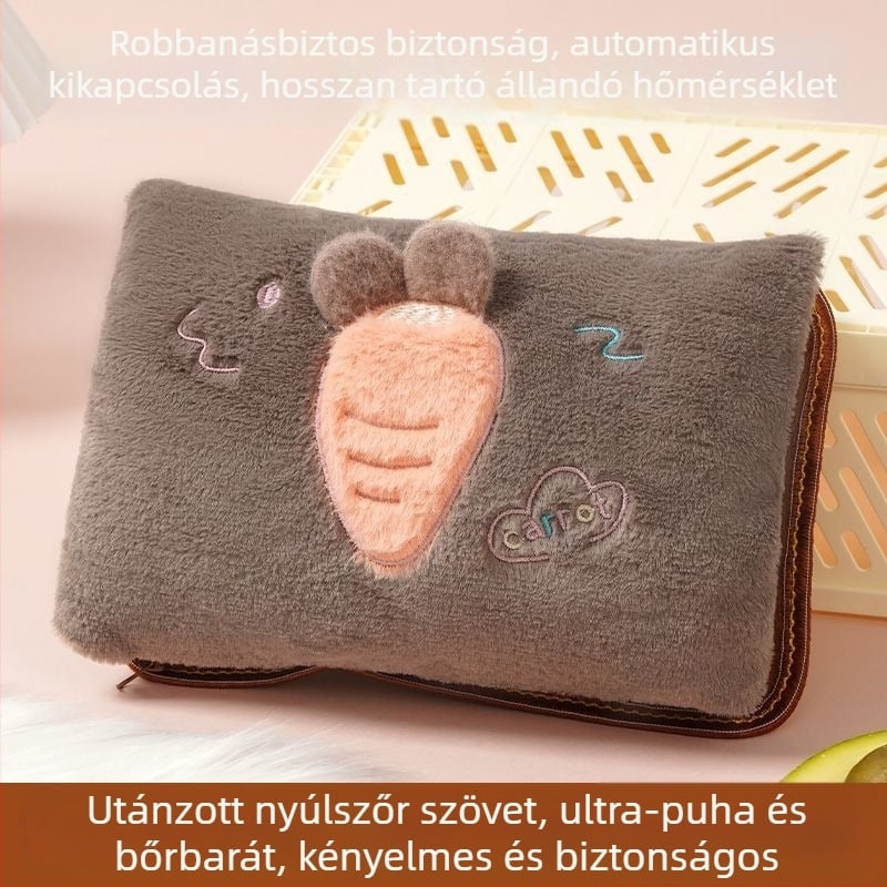 Tölthető elektromos kézmelegítő kivehető, mosható melegítőtáskával, robbanásbiztos kialakítású
