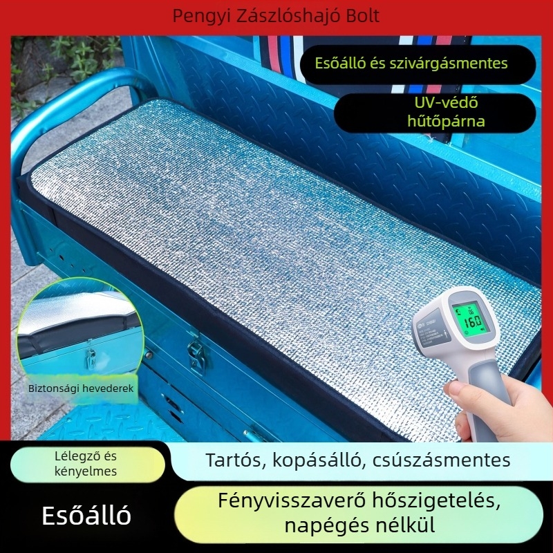 Nyári elektromos tricikli ülés párna hőszigeteléssel, égésvédelmi, vastagabb, eső- és porálló, univerzális ülésvédő huzat az üléshez, napvédő