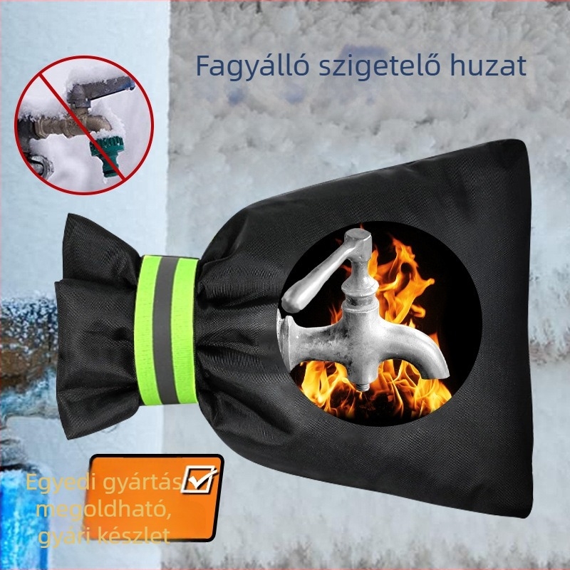 Csaptele antifagyás elleni takaró 420D Oxford anyagból, kültéri vízvezetékekhez, hőszigetelő védőburkolat