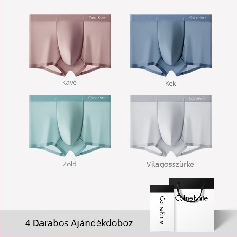 CalineKnife férfi ice silk seamless boxeralsók, 7A, lélegző és antibakteriális, ajándékdobozban
