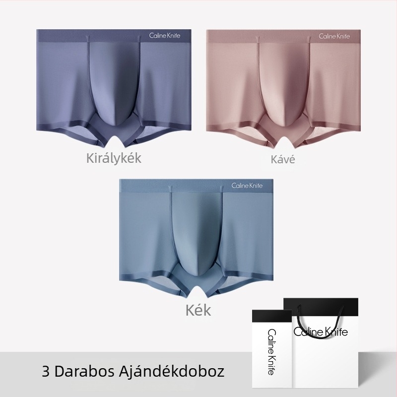 CalineKnife férfi ice silk seamless boxeralsók, 7A, lélegző és antibakteriális, ajándékdobozban