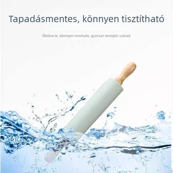Silikonnyújtófa sütéshez készlet, közepes méret, dagasztó alátéttel
