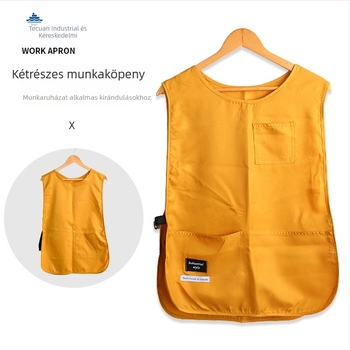Logóval testre szabott konyhai kötény, fröccsenés elleni, lélegző, ujjatlan, oversize, uniszex