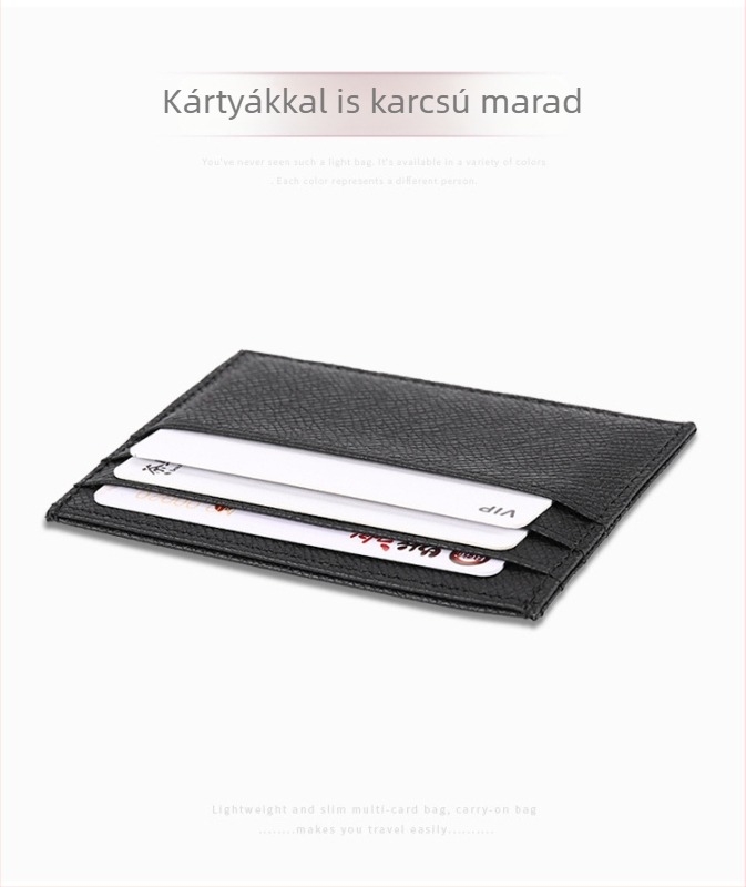 Első réteg marhabőrből készült RFID kártyatartó, uniszex, több kártyahely, valódi bőr kártyatartó hitelkártyák és bankkártyákhoz