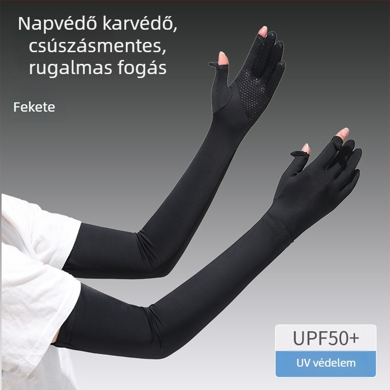 Női napvédő karvédők – vékony Ice Silk anyagú UV-védelem, ideális kültéri vezetéshez és kerékpározáshoz tavasszal és nyáron