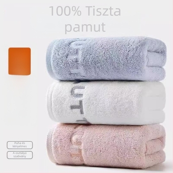 Antibakteriális 100% pamut arc törölköző, puha, kiváló nedvszívó, szöszmentes, hímzett és vastagított