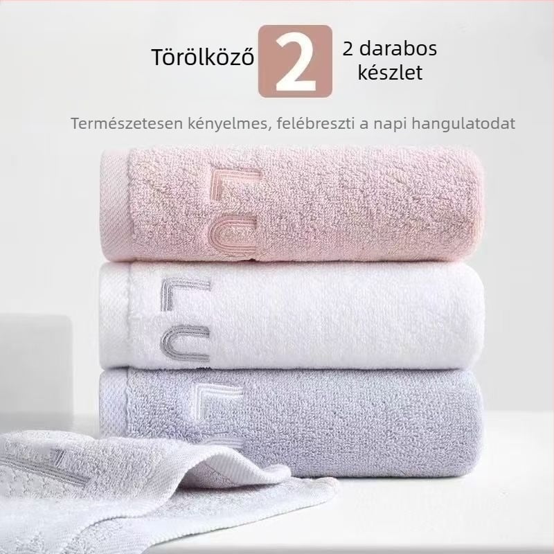 Antibakteriális 100% pamut arc törölköző, puha, kiváló nedvszívó, szöszmentes, hímzett és vastagított