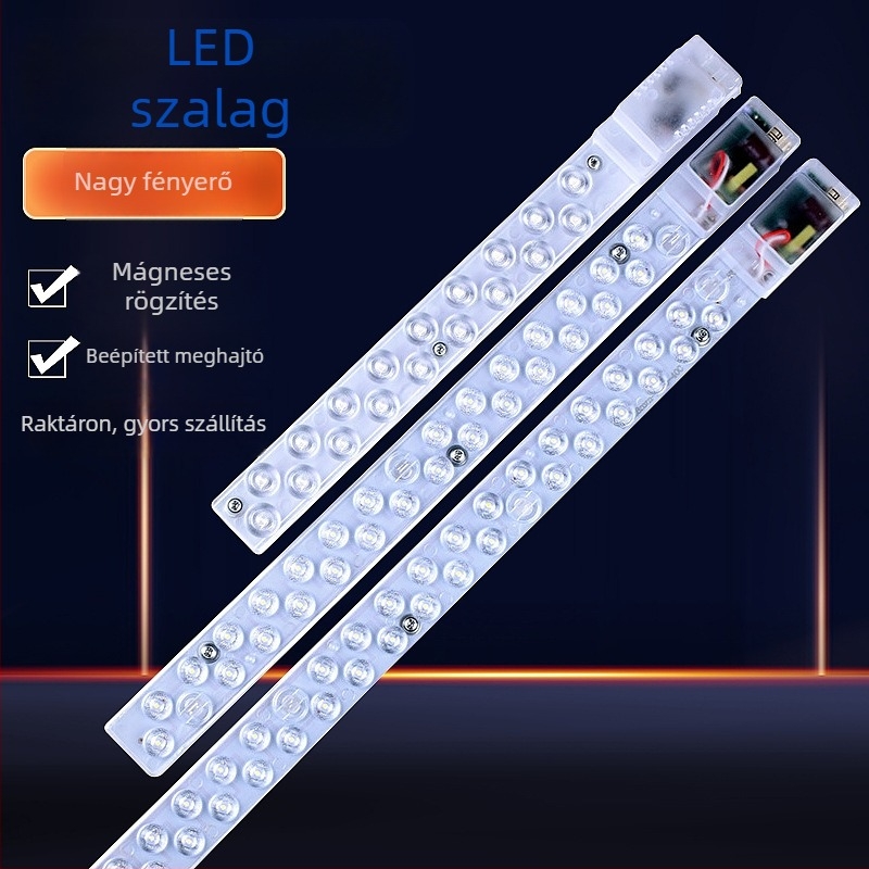 Beépített hosszú LED-sáv modul nappali mennyezetlámpához – csere LED-panel és LED-sáv