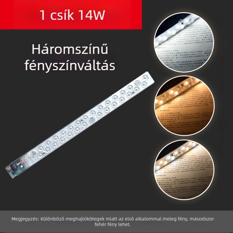 Beépített hosszú LED-sáv modul nappali mennyezetlámpához – csere LED-panel és LED-sáv