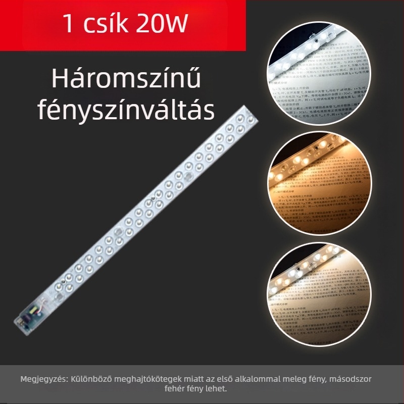 Beépített hosszú LED-sáv modul nappali mennyezetlámpához – csere LED-panel és LED-sáv