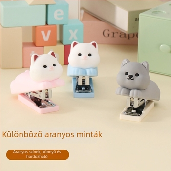 Mingqiang kreatív PVC szilikon modell No.12, 24/6 tűzőgép — kompakt irodai tűzőgép