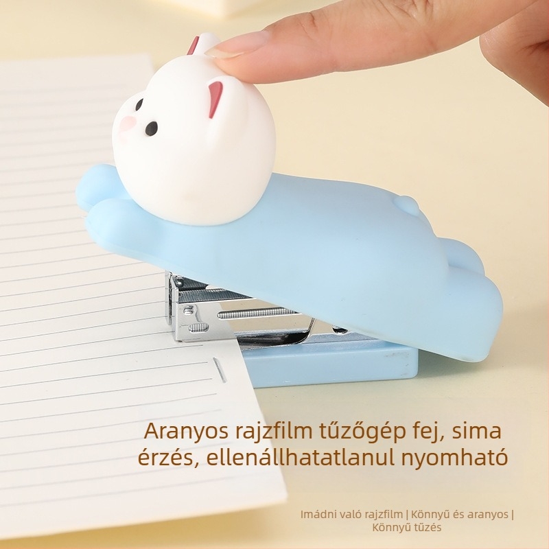 Mingqiang kreatív PVC szilikon modell No.12, 24/6 tűzőgép — kompakt irodai tűzőgép