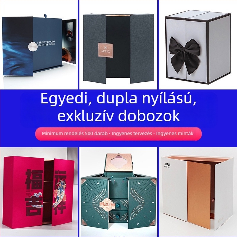 Személyre szabott színes doboz csomagolás Újévi termékekhez, hordozható fehér karton doboz törölközőkhöz és kozmetikumokhoz