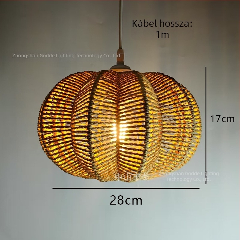 Amerikai stílusú Halloween tök lámpabúra, pásztor stílus, kézzel szőtt papírszálból