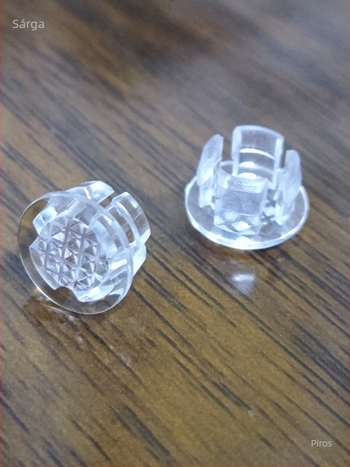LC6-7 diodás lámpabúra fényvezető oszlop sapkával, átlátszó védőburkolat, 8 mm-es nyílás, piros, sárga, kék, zöld, narancs