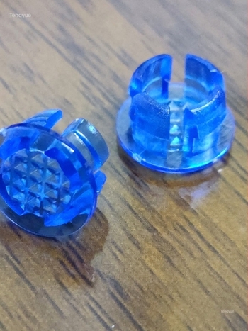LC6-7 diodás lámpabúra fényvezető oszlop sapkával, átlátszó védőburkolat, 8 mm-es nyílás, piros, sárga, kék, zöld, narancs