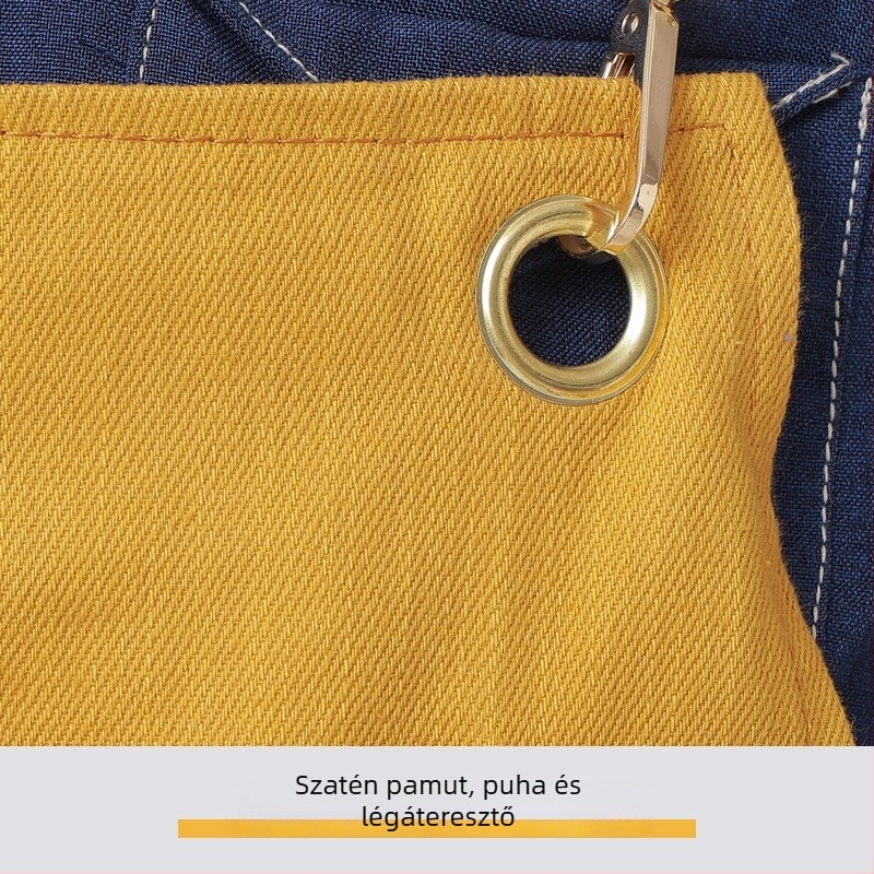 Pamut twill kötény személyre szabott logóval, összecsukható kialakítás, puha munkakötény