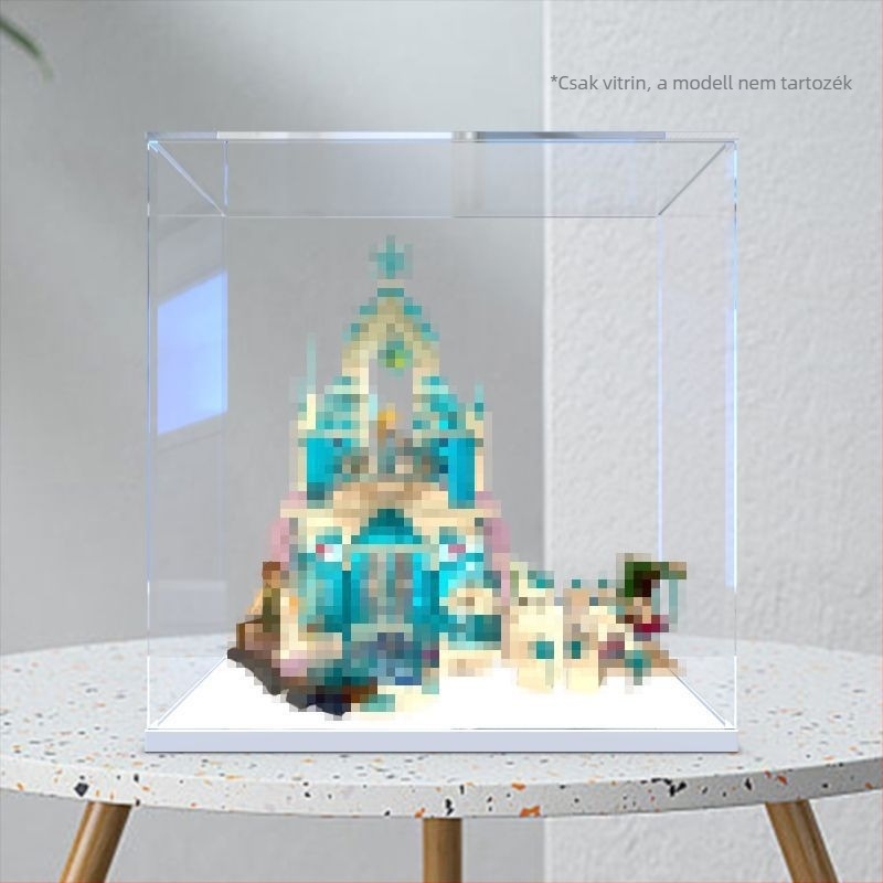 Akril kiállító doboz gyűrűs világítással Elsa varázslatos Jég- és Hó kastély építőelemeihez (Disney Princess 43172)