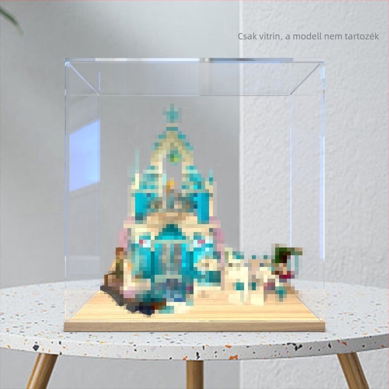 Akril kiállító doboz gyűrűs világítással Elsa varázslatos Jég- és Hó kastély építőelemeihez (Disney Princess 43172)