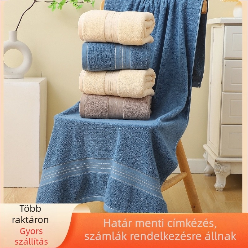 100% pamut nagy fürdőtörölköző, 70×140 cm, otthoni használatra, strand- és hotel-törölköző