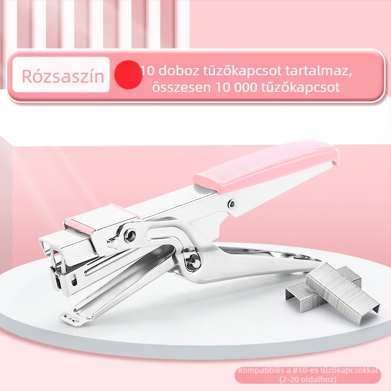 Kézi tűzőgép, gazdaságos kialakítás, diákok számára füzetek kötése, asztali írószerek