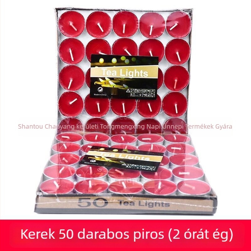 Xingri paraffin gyertya teához, hengeres alakú, kör alakú, logóval