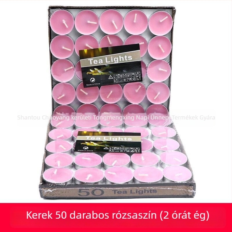 Xingri paraffin gyertya teához, hengeres alakú, kör alakú, logóval