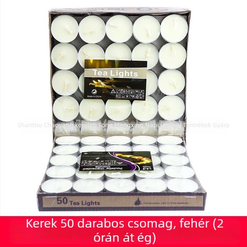 Xingri paraffin gyertya teához, hengeres alakú, kör alakú, logóval