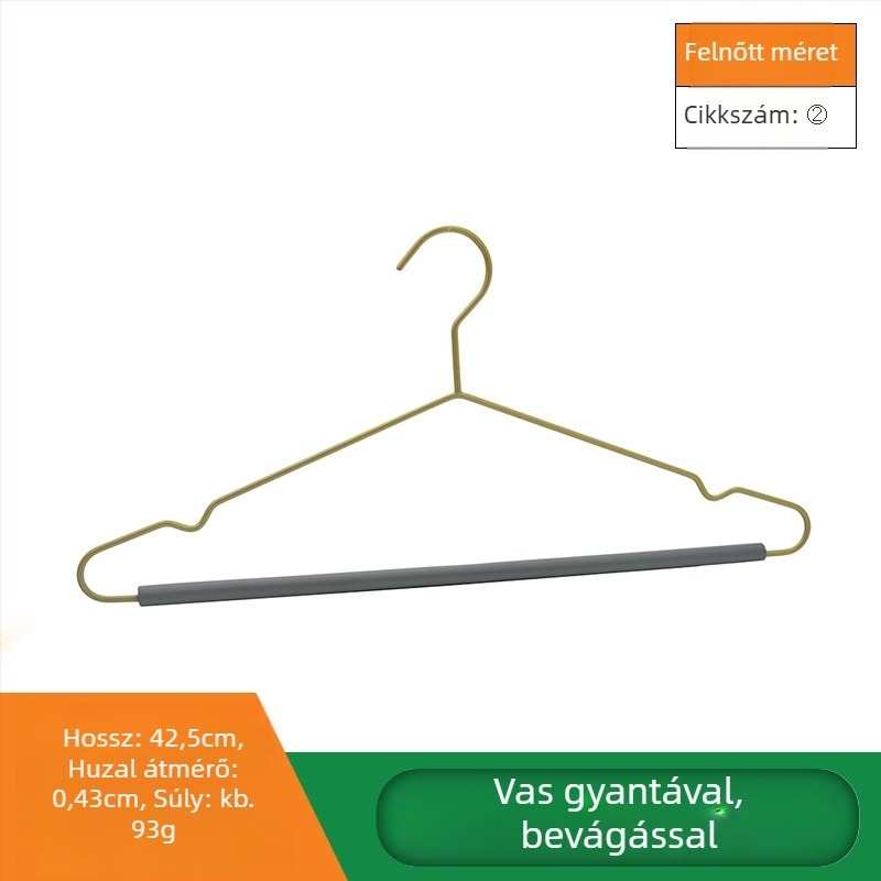 Kovácsolt vas ruhafogas, otthoni használatra, erősített, skandináv minimalist dizájn