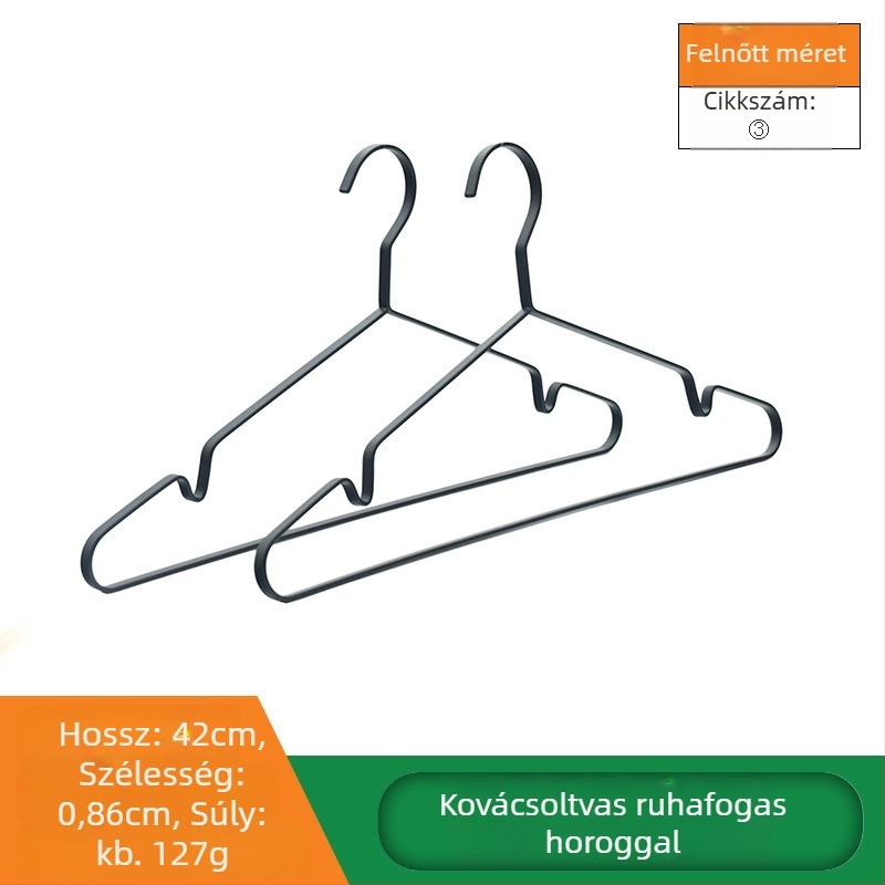 Kovácsolt vas ruhafogas, otthoni használatra, erősített, skandináv minimalist dizájn
