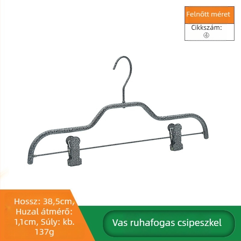 Kovácsolt vas ruhafogas, otthoni használatra, erősített, skandináv minimalist dizájn
