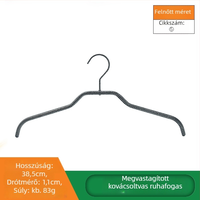 Kovácsolt vas ruhafogas, otthoni használatra, erősített, skandináv minimalist dizájn