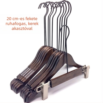 Magas minőségű tömörfa ruhakasztó nőknek, csúszásmentes, 20 cm-es kampó, vintage nadrágakasztó