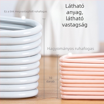 Shunyi műanyag bevonatú ruhafogasok, vastagított és megerősített, nyom nélkül, csúszásmentes, otthoni használatra, multifunkcionális ruhafogasok
