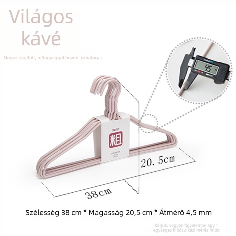 Shunyi műanyag bevonatú ruhafogasok, vastagított és megerősített, nyom nélkül, csúszásmentes, otthoni használatra, multifunkcionális ruhafogasok