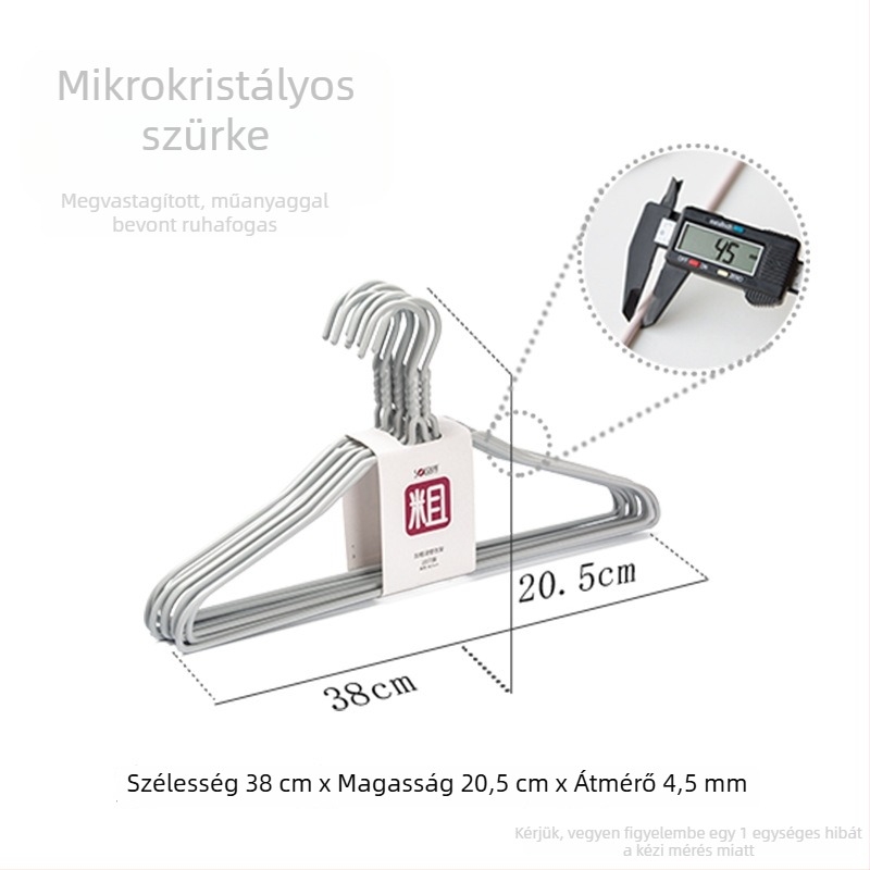 Shunyi műanyag bevonatú ruhafogasok, vastagított és megerősített, nyom nélkül, csúszásmentes, otthoni használatra, multifunkcionális ruhafogasok