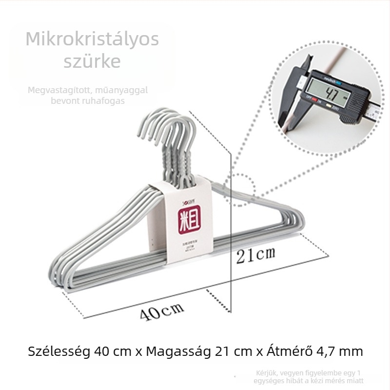 Shunyi műanyag bevonatú ruhafogasok, vastagított és megerősített, nyom nélkül, csúszásmentes, otthoni használatra, multifunkcionális ruhafogasok