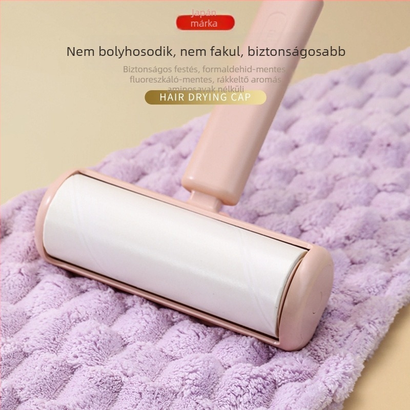 World Life Korall fleece hajszárító sapka, nedvszívó, vastagított széles fejkendő